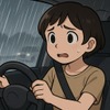 豪雨での走行（イメージ）