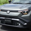 「eビターラ」4WD。BEVならではのグリルレスとしたフロント部。厚みもあり存在感は抜群だ