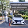 コスモ石油中央研究所に設置したソーラーカーポート、蓄電池、EV車両と充電設備