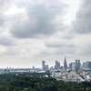 国立競技場上空のブルーインパルス。東京パラリンピック2020記念（2021年8月）