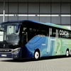 セトラブランド初となる水素燃料電池駆動の観光バス「H2コーチ」のテスト車両