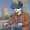 自転車“ながらスマホ”VR体験（イメージ）