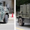 左：軽装甲機動車　右：94式除染装置