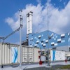 JERA新名古屋火力発電所に設置した水素製造実証の全景