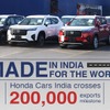 インドから輸出されるホンダ・エレベイト（日本名：WR-V）