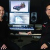 「TRICERA proto」のUX/UI音をデザインした橋本さん（左）と、走行音を開発した田中さん（右）