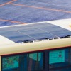 路線バスの屋根にカルコパイライト太陽電池を設置