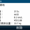走行後に燃費レポートを表示したところ。燃費レポートは目的地を設定して走行するとその都度保存されるようだ。