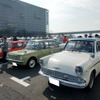 コンクールに出品されたヒルマン・インプスーパー（左・1967年）とフォード・アングリアスーパー（右・1963年）