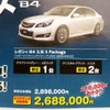 ●レガシィB4 2.5i S Package ●新潟スバル025-266-9131 ●本社黒埼店025-266-9177、新潟海老ケ瀬店025-271-5881他9店 ●3/13〜3/14 ●ユメヲ 