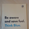 VWで配られたパンフレット「Think Blue」