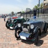 今回参加した中で最も古い一台、1930年式のMG M-type Midget（手前）、奥は福岡から参加のMG J2