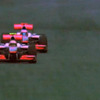 バトンとハミルトンのスロットカー対決（画像は動画キャプチャー）