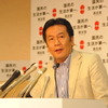 枝野幸男幹事長（2日・民主党本部）　撮影＝中島みなみ