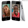 前面上部中央にカメラが付いたiPod touch。ビデオ通話「FaceTime」のイメージ 前面上部中央にカメラが付いたiPod touch。ビデオ通話「FaceTime」のイメージ