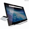 QWERTYキーボードを搭載したRFリモートコントローラーにより、テレビ本体や周辺機器の操作だけでなく、マウスオペレーションやコンテンツ検索、文字入力などを行える QWERTYキーボードを搭載したRFリモートコントローラーにより、テレビ本体や周辺機器の操作だけでなく、マウスオペレーションやコンテンツ検索、文字入力などを行える