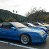 アルピーヌV6ターボも6台集まり、そのうちの1台はルマン（一番手前）であった