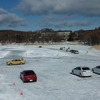 女神湖で氷上ドライビングスクール開催
