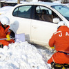 雪上救援研修のようす