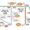 東京～鶴岡・酒田・秋田・盛岡・青森方面う回ルート