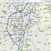 大中型トラックは青色、小型トラックは緑色で表示されている 大中型トラックは青色、小型トラックは緑色で表示されている