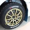 R4インプレッサのタイヤは横浜ゴムがサポート。奴田原選手の車は最終的にはアドバンカラーになるはず