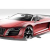 アウディ R8GTスパイダーのデザインスケッチ