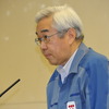 工程表見直し会見に臨む武藤栄副社長（17日・東電本店）
