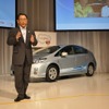 豊田章男社長（23日、セールスフォース・ドットコムとの提携を発表）