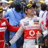 アロンソ（向かって左）とバトン（F1モナコGP）