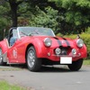 50mを8秒で走るタイムラリーに挑戦中のトライアンフTR-2。