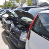 自動車整備を手がけるファースト自動車は津波で1階部分が水没した（5月上旬）