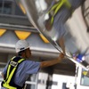 検証飛行で来日した、ANA塗装の、ボーイング社有787ドリームライナー（7月上旬）