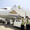 検証飛行で来日した、ANA塗装の、ボーイング社有787ドリームライナー（7月上旬）