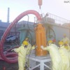 水中ポンプ設置作業の状況（3月17日撮影）