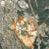 トヨタ紡織テストコースの建設予定地。南北（写真天地方向）に走る道路は東海環状自動車道。