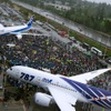 9月26日、米エバレット工場でボーイングからANAへ、787初号機引き渡しの式典。