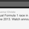 2013年6月、F1米国GPが開催されることを告げたニュージャージー州クリス・クリスティ知事の公式Twitter