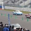 JFEフェアレディEV（写真先頭）。筑波サーキットで開催された日本フェスティバルに、改造EVを愛好する人たちが集まった
