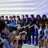 スバルブースのグランドフィナーレ、会期中に参加したコンパニオンやダンサーの名前を読み上げていくという、おなじみのスタイルで実施。