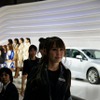 スバルブースのグランドフィナーレ、会期中に参加したコンパニオンやダンサーの名前を読み上げていくという、おなじみのスタイルで実施。