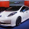 東京オートサロン2012、ニスモブランド拡大として提案されたマーチ、ジューク、リーフのコンセプトモデルが展示された。