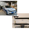 試験用電気自動車（左上）と非接触給電評価機（出力3.3kW）