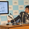 佐渡付近の地震について解説する永井章地震津波監視課長（8日・気象庁）