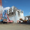 東京電力福島第一原子力発電所4号機原子炉建屋（1月5日撮影）