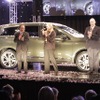 日産/インフィニティJXの生産1号車ラインオフ式典（2月21日、米スマーナ工場）。