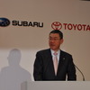 BRZ/86ラインオフ式　富士重工業の吉永泰之社長