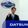 ダットサン復活を説明する日産片桐EVP。
