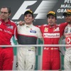 F1マレーシアGP表彰台（3月25日）