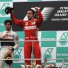 F1マレーシアGP表彰台（3月25日）